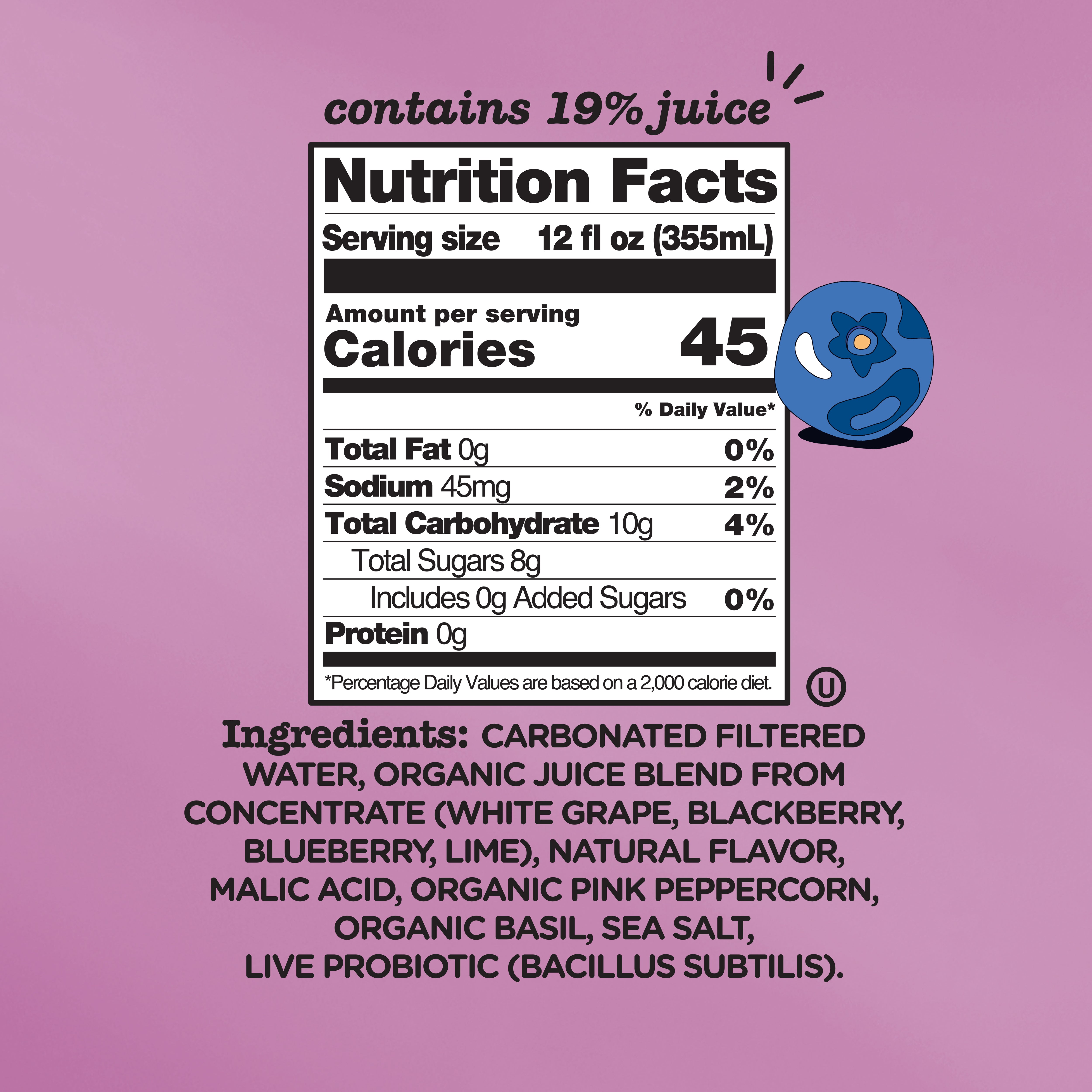 Culture Pop Soda Probiotic Wild Berries, 4PK, 12 fl oz
